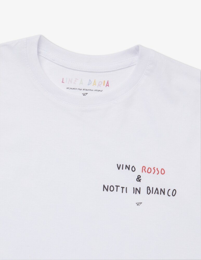 Linea Daria T-shirt Vino Rosso & Notti in bianco Pezzi Unici