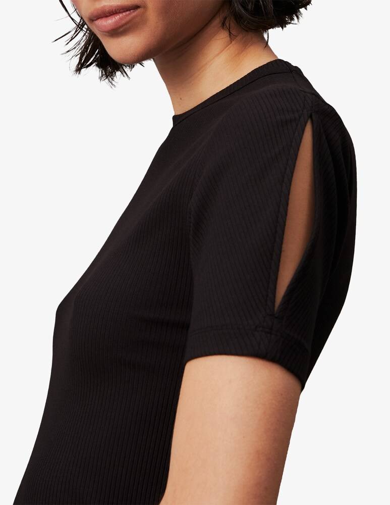 Calvin Klein Vestito midi tubino a costine Acquista Ora