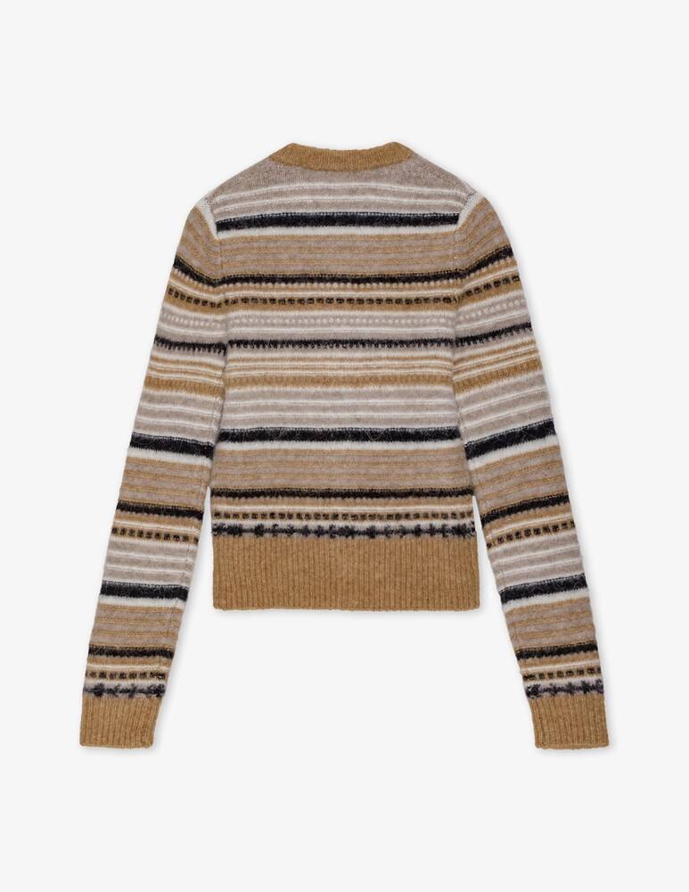Ganni Cardigan a righe in morbida lana In Saldo
