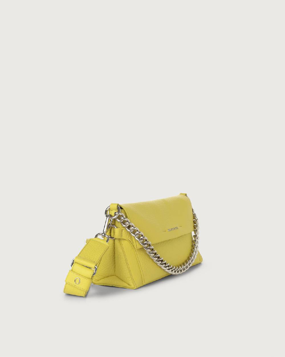 Orciani Borsa a spalla Missy Longuette Soft in pelle con catena e tracolla 2025