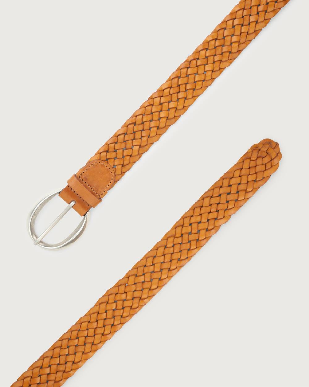 Orciani Cintura intrecciata Masculine in cuoio 3,5 cm Convenienza