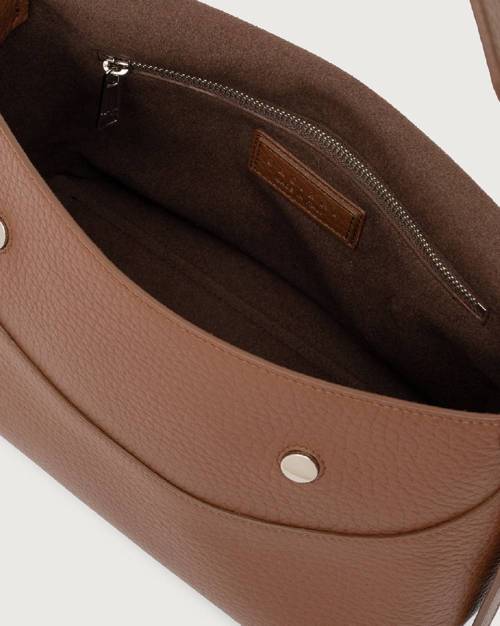 Orciani Borsa a spalla Nana Soft in pelle martellata con tracolla Liquidazione