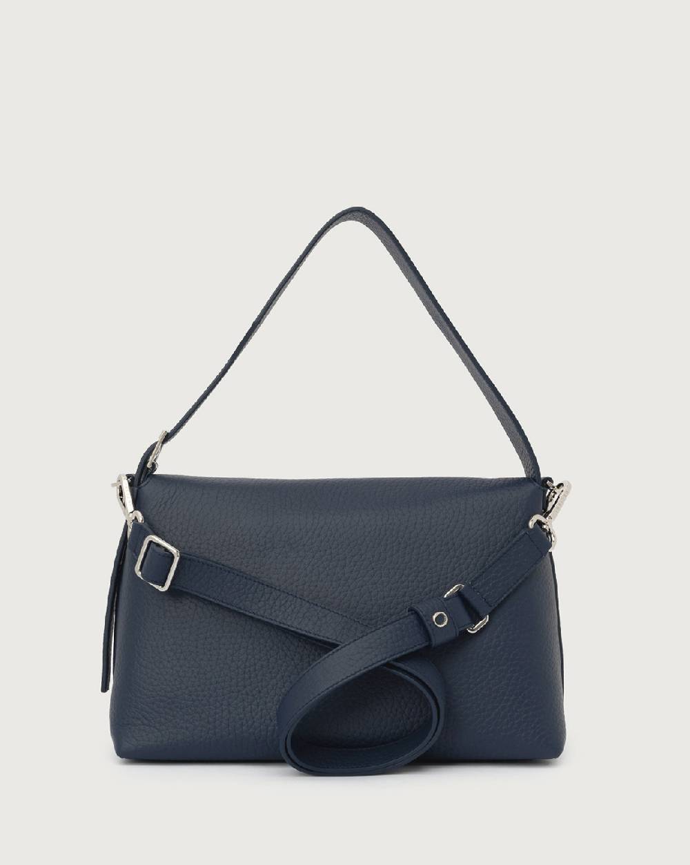 Orciani Borsa a spalla Nana Soft in pelle martellata con tracolla Comprane uno, ottenene uno gratis