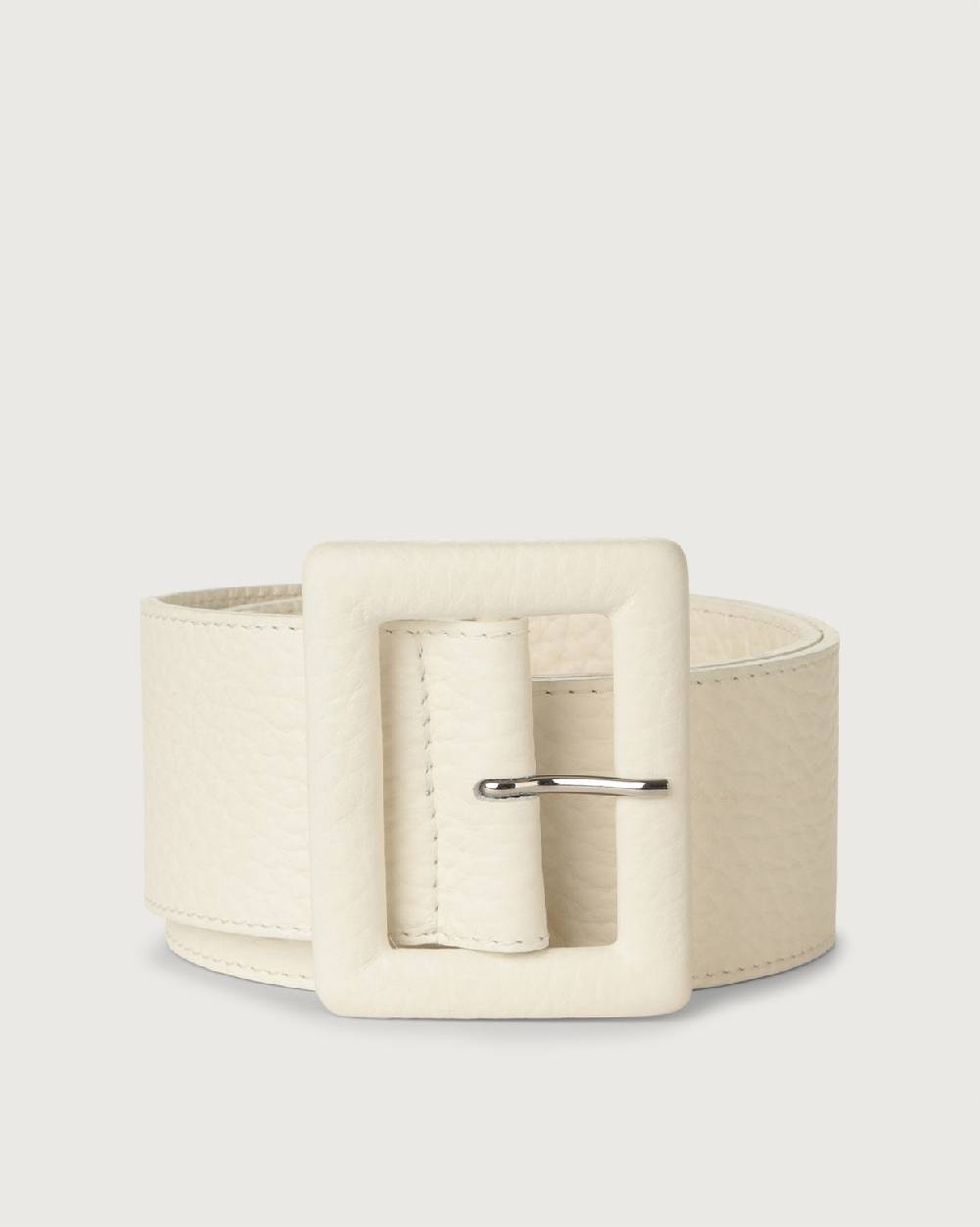 Orciani Cintura alta Soft in pelle con fibbia rivestita