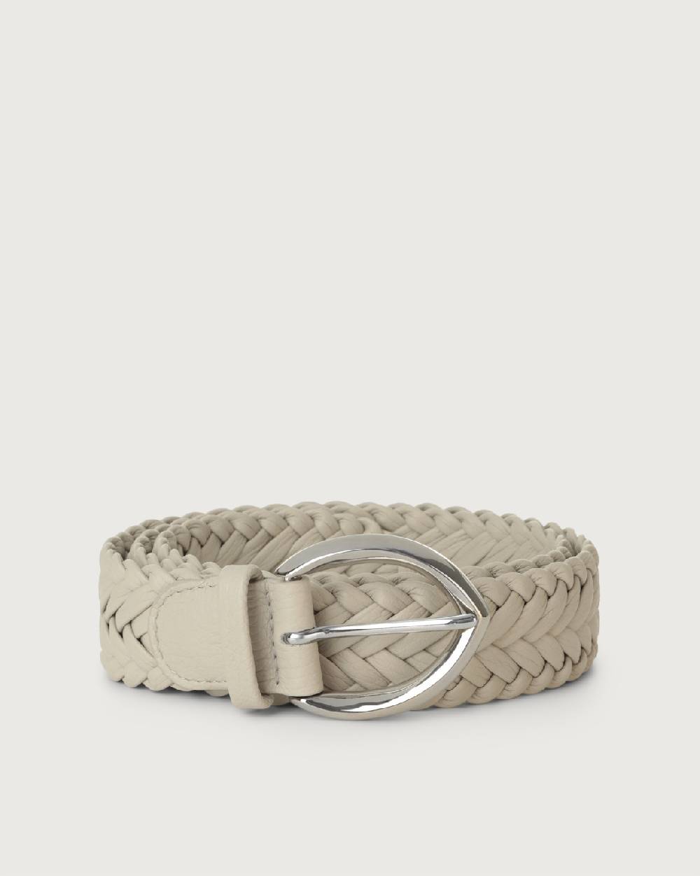 Orciani Cintura intrecciata Sense in pelle 3,5 cm