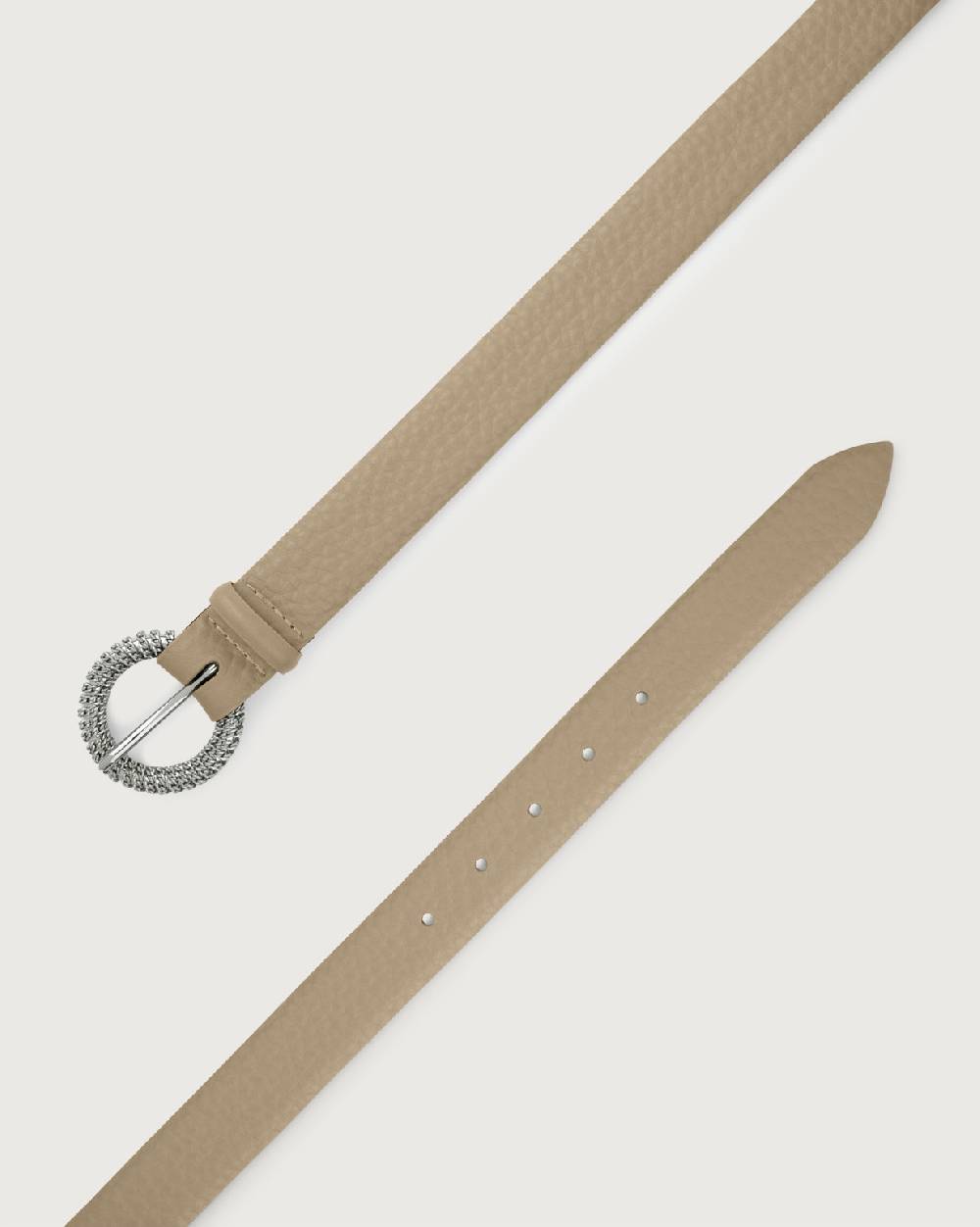 Orciani Cintura Soft in pelle fibbia chain Sconto