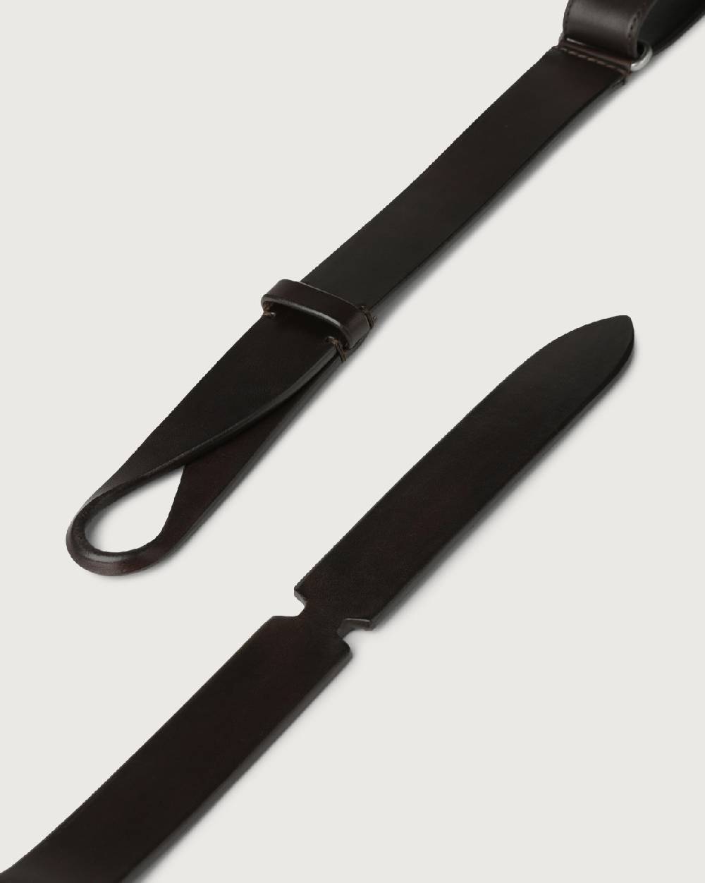 Orciani Cintura Nobuckle Bull in cuoio Italia