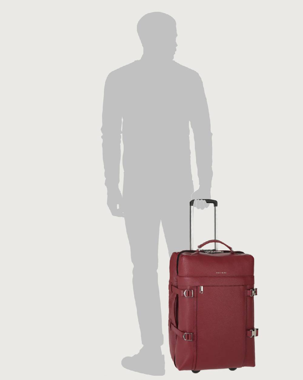 Orciani Trolley Micron due ruote in pelle Sconto