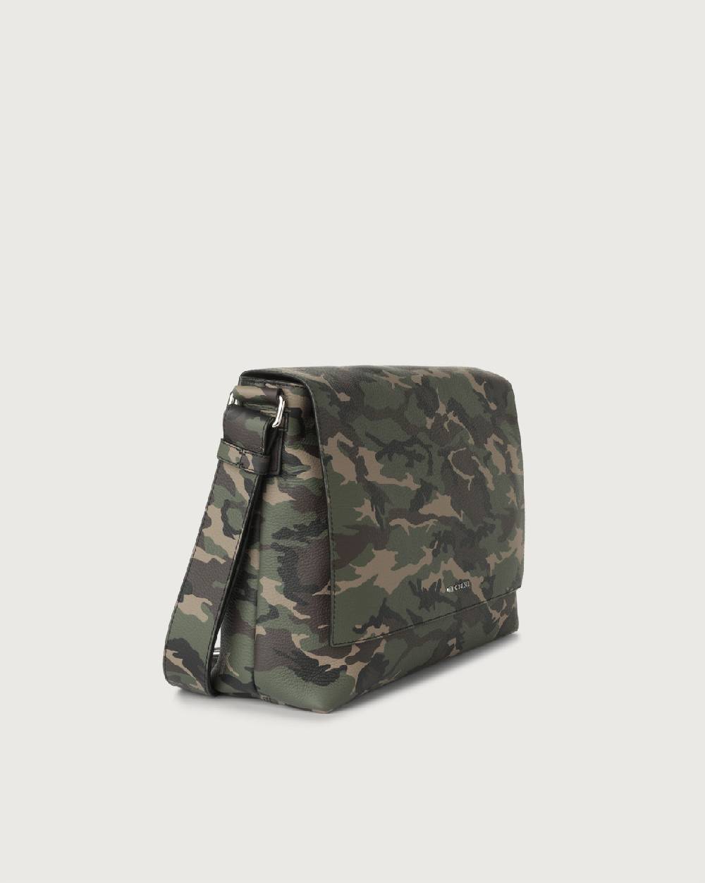 Orciani Borsa messenger Camouflage in pelle In Vendita