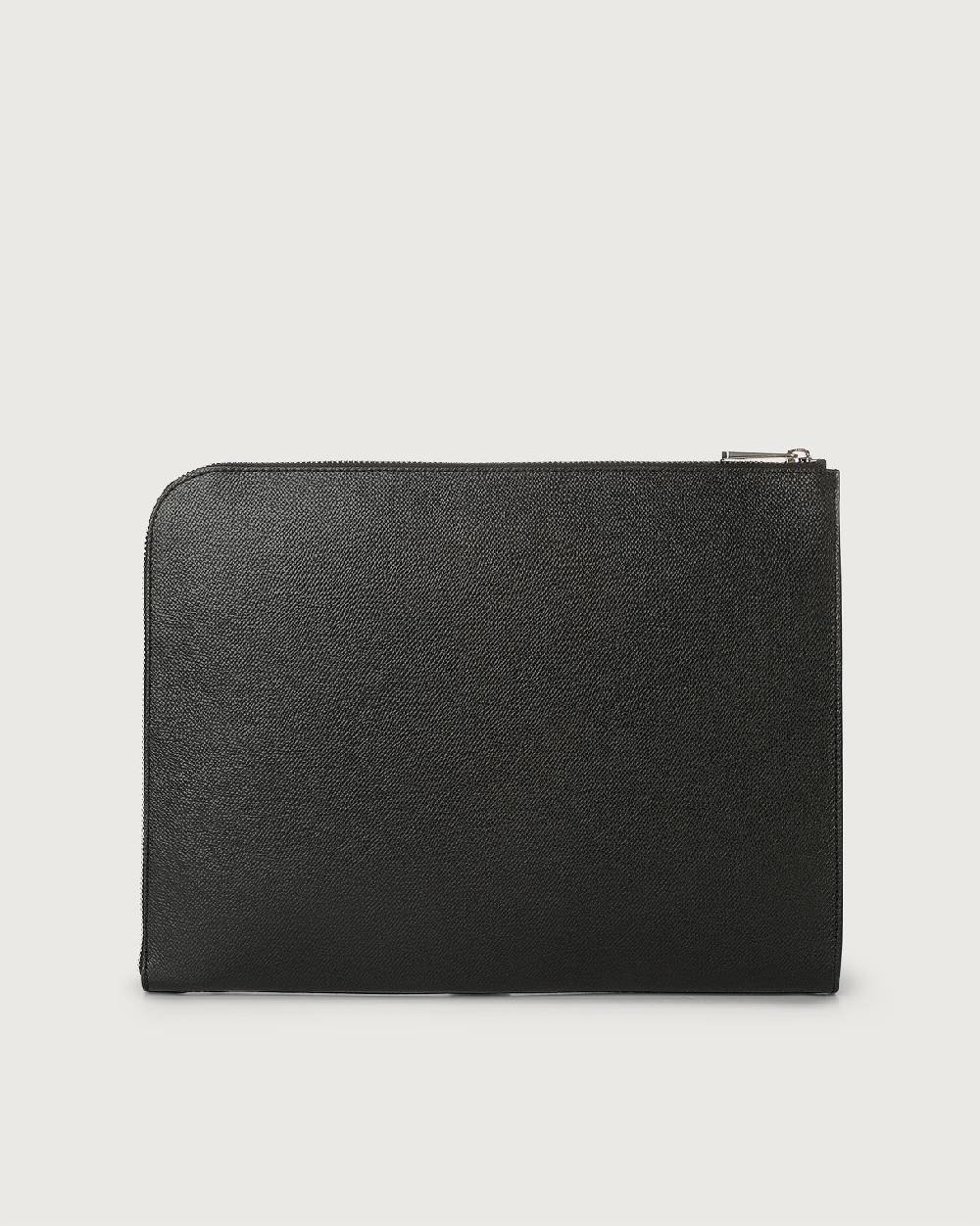 Orciani Pochette slim Timeless in pelle palmellata Offerte