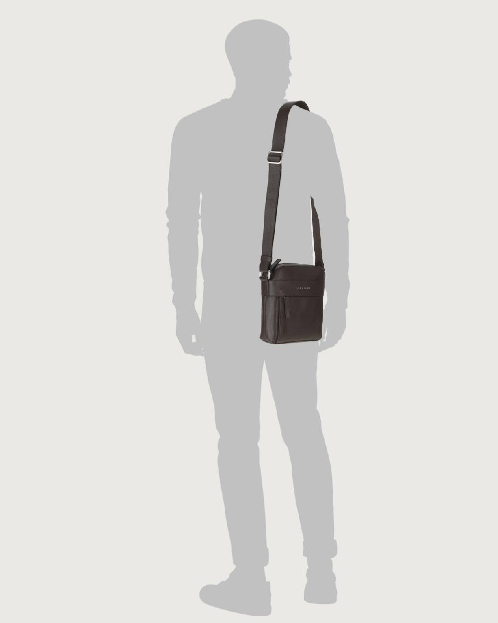 Orciani Borsa messenger piccola Micron in pelle Saldi Di Fabbrica