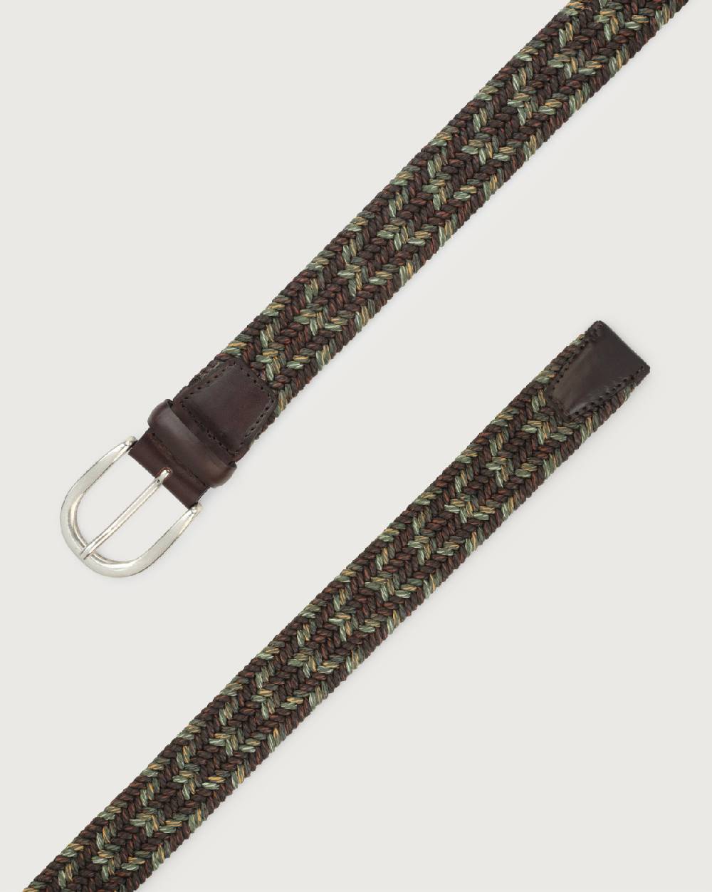 Orciani Cintura elasticizzata Fade Elast in lino e cuoio Fino Al -60%