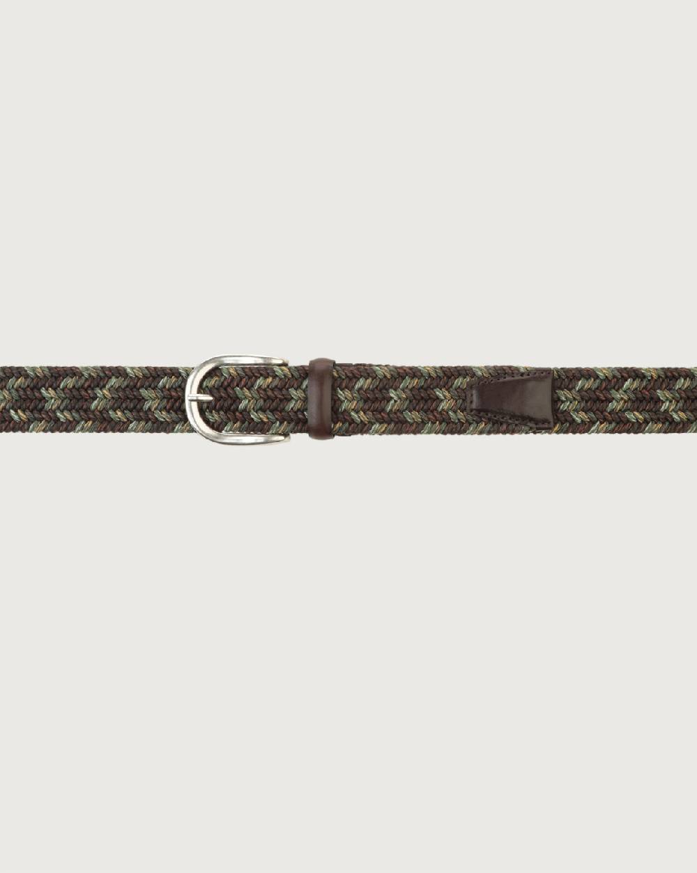 Orciani Cintura elasticizzata Fade Elast in lino e cuoio Fino Al -60%