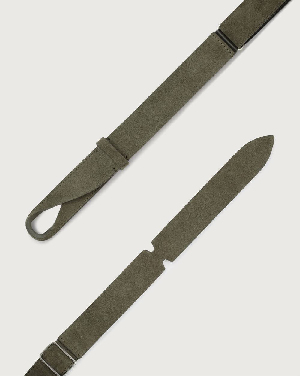 Orciani Cintura Nobuckle Suede in camoscio Nuova