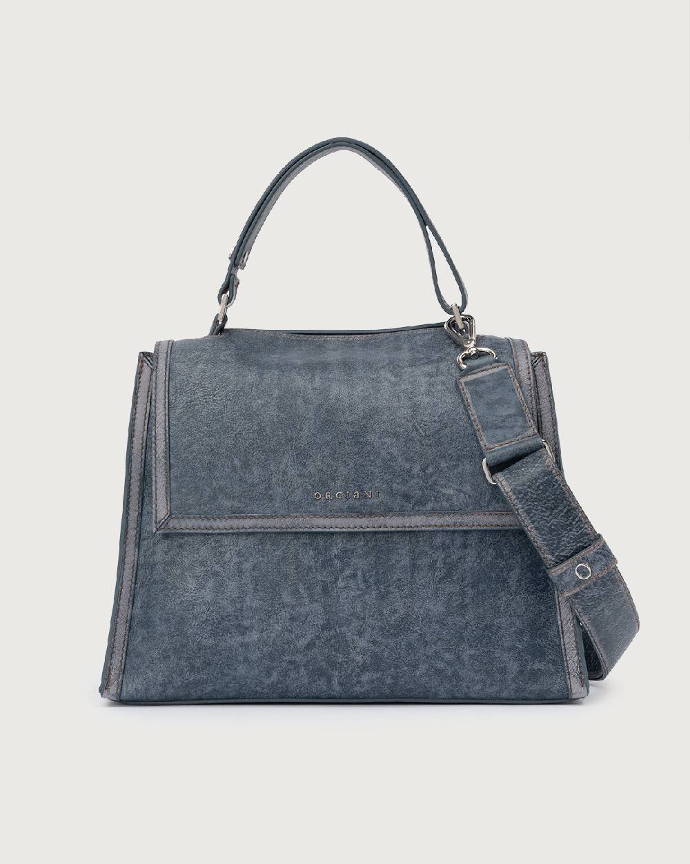 Orciani Sveva Delavè Medium leather handbag with strap Nuovo