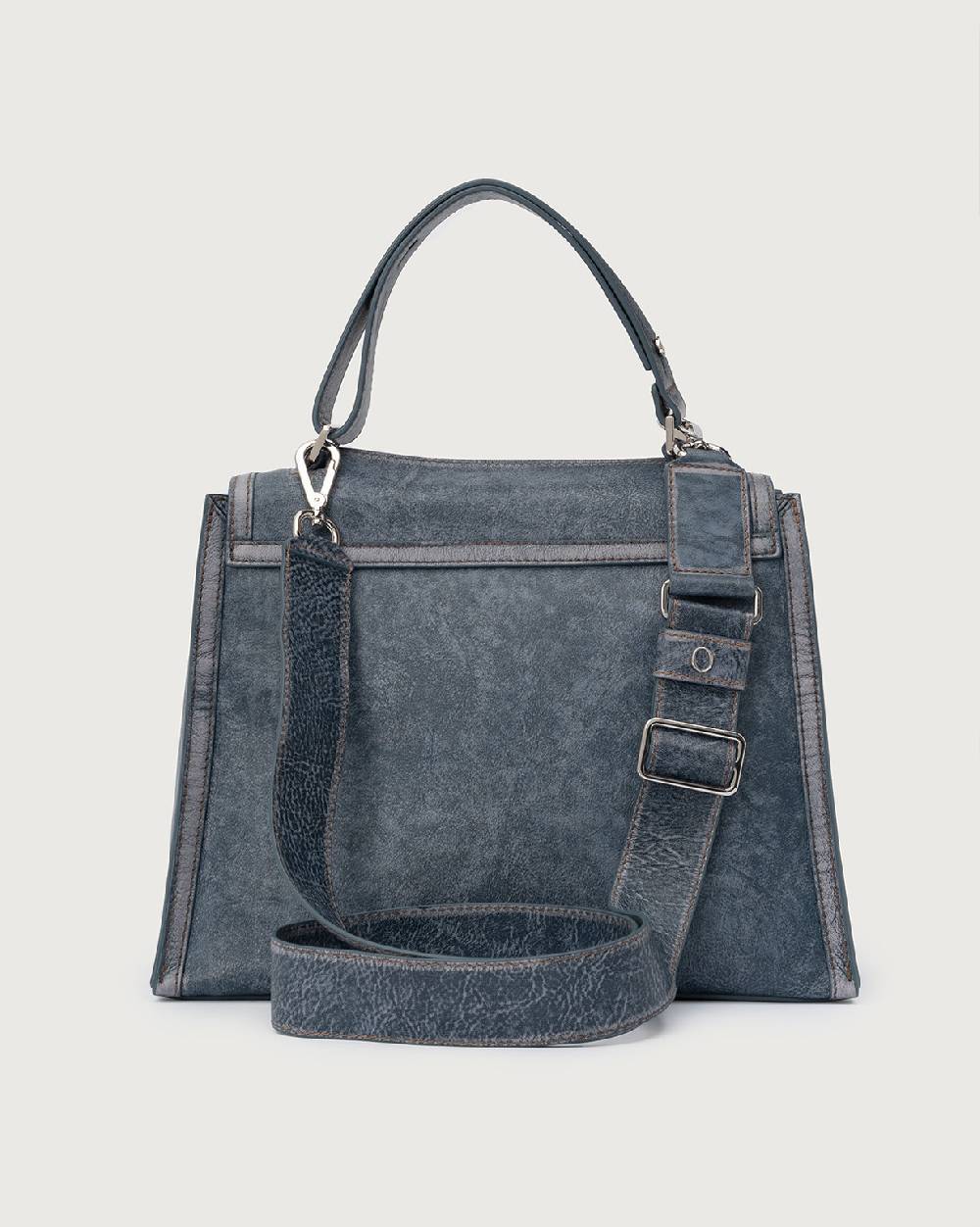 Orciani Sveva Delavè Medium leather handbag with strap Nuovo