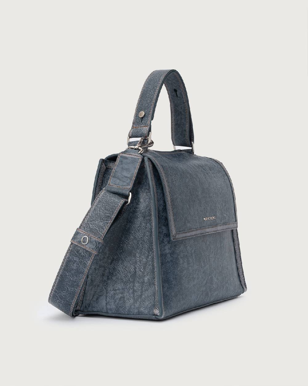 Orciani Sveva Delavè Medium leather handbag with strap Nuovo