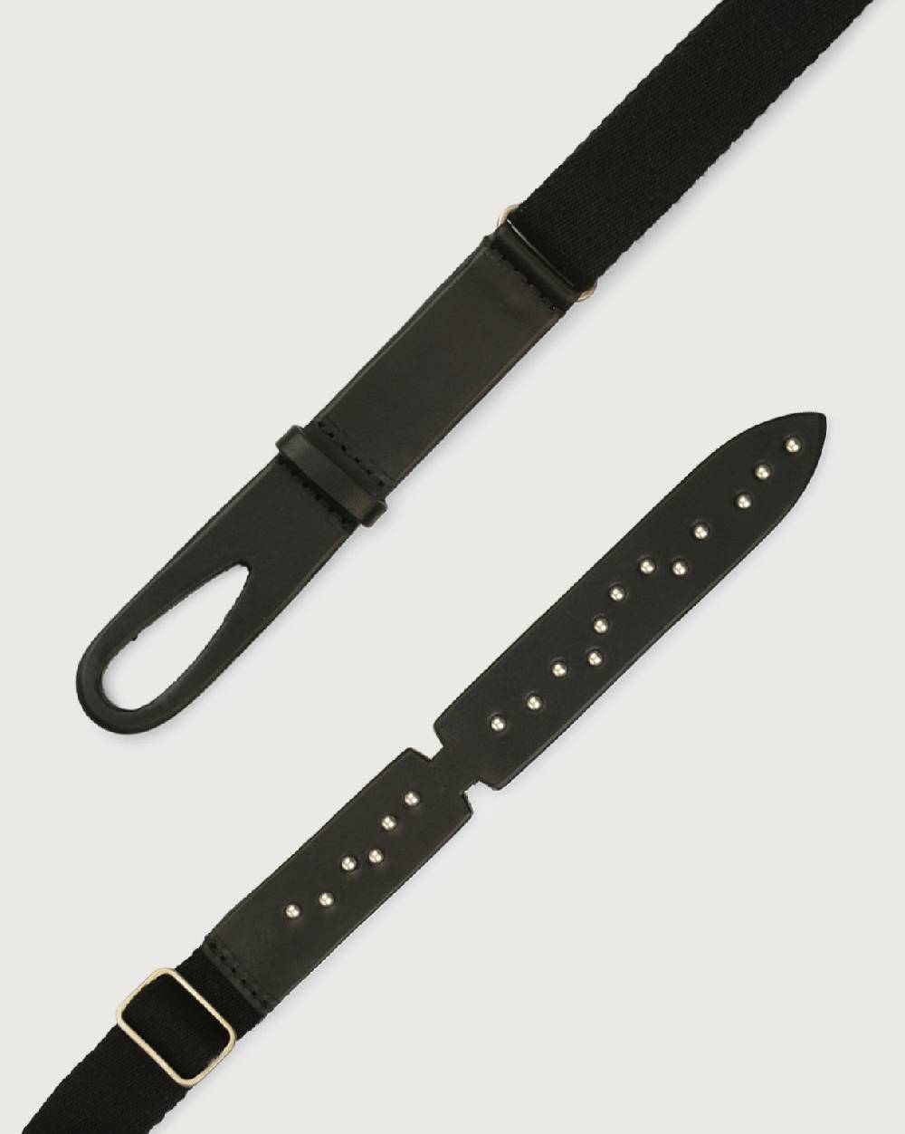 Orciani Cintura Nobuckle Kids Point Metal in cuoio e tessuto Pezzi Unici