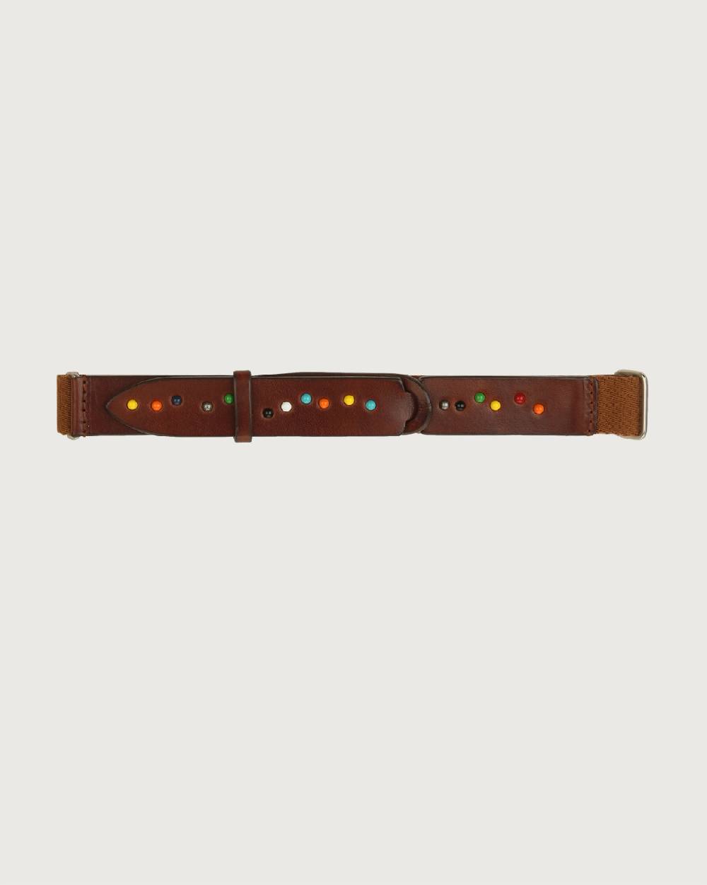 Orciani Cintura Nobuckle Kids Point Color in cuoio e tessuto con micro-borchie Soddisfazione Garantita
