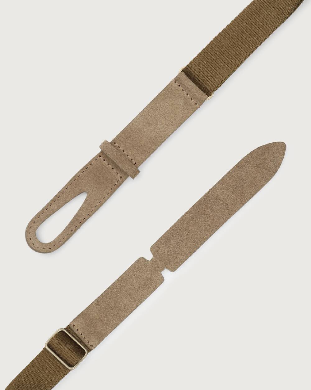 Orciani Cintura Nobuckle Kids Suede in camoscio e tessuto Qualità Garantita