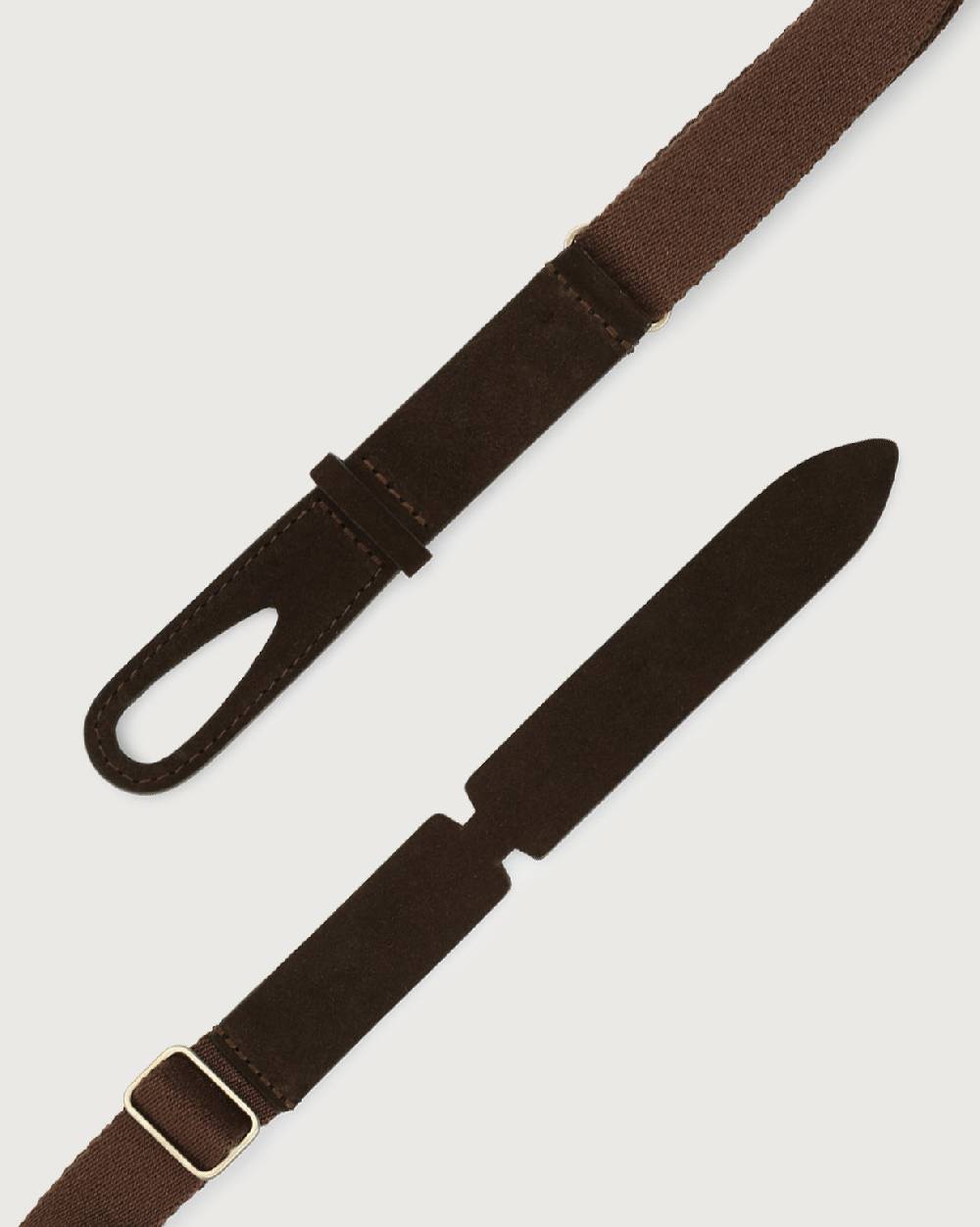Orciani Cintura Nobuckle Kids Suede in camoscio e tessuto Acquista Ora