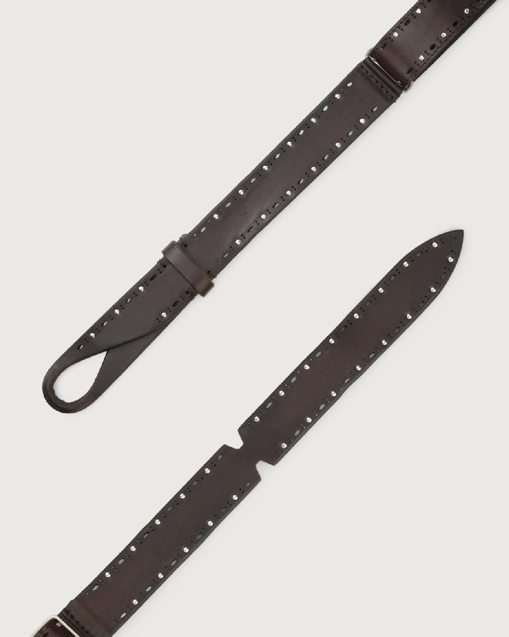 Orciani Cintura Nobuckle Bull Soft in cuoio con micro-borchie Prezzo Ridotto