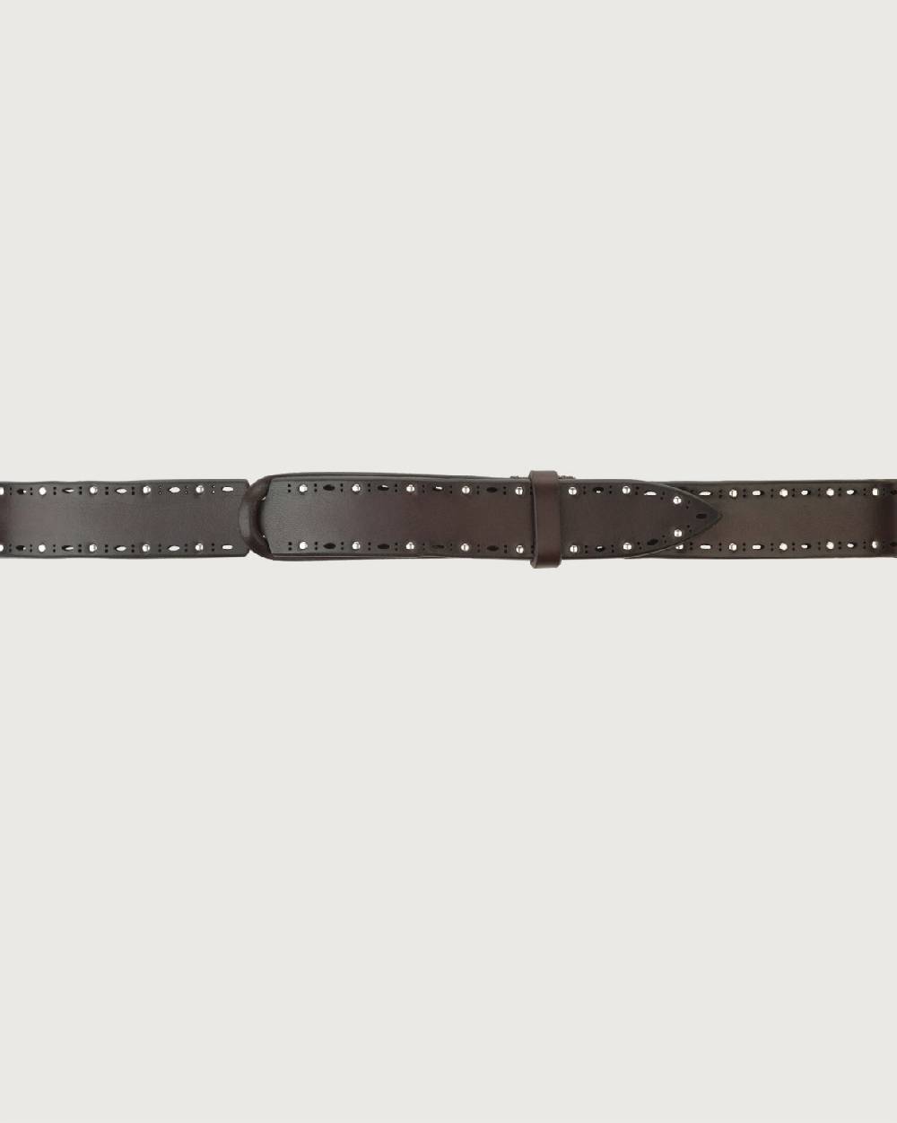 Orciani Cintura Nobuckle Bull Soft in cuoio con micro-borchie Prezzo Ridotto