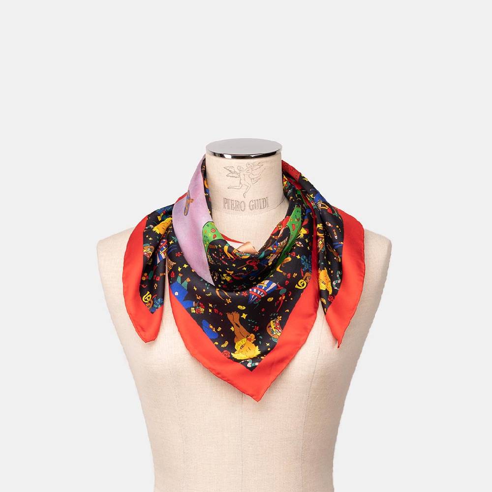 Piero Guidi PIERO GUIDI SILK SCARF "Le Mongolfiere"/ FOULARD IN SETA "Le Mongolfiere"" Hotsell