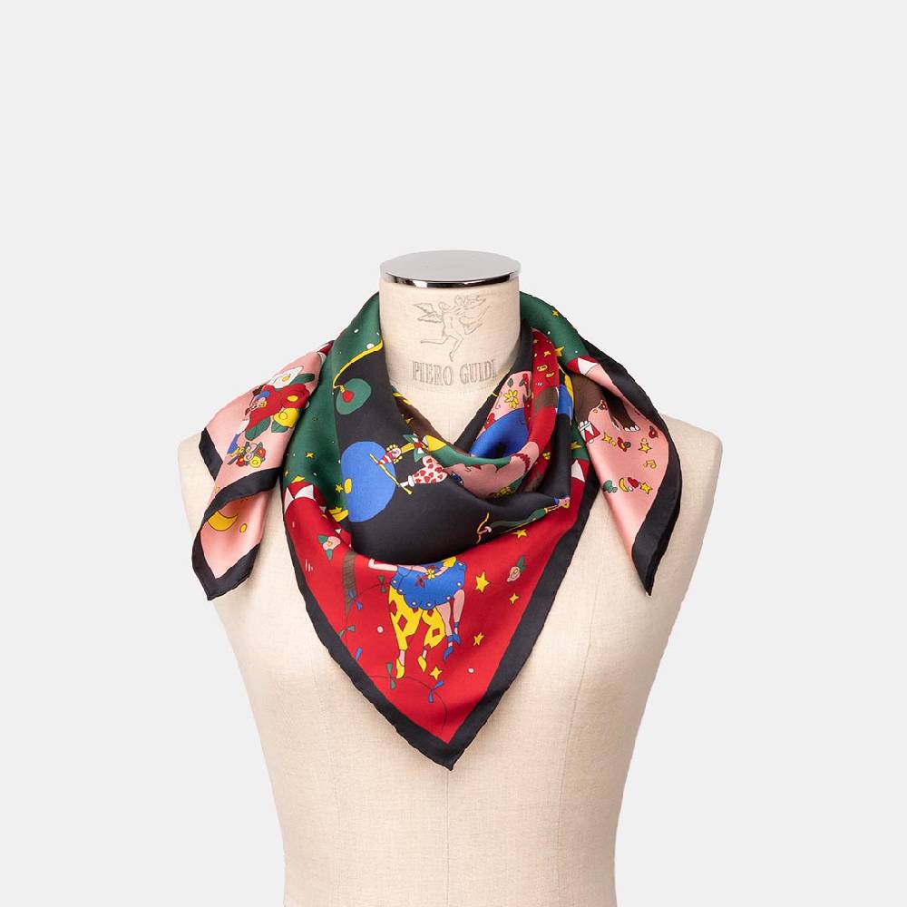 Piero Guidi PIERO GUIDI SILK SCARF "Charlotte"/ FOULARD IN SETA "Charlotte" Vendita Economica