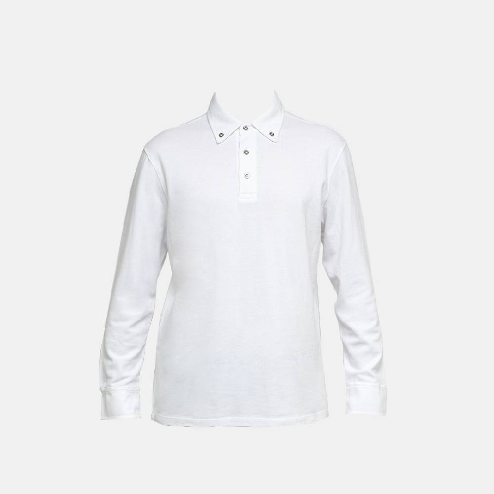 Piero Guidi LineaBold "Metal Botton" Polo Shirt Long Sleeve / Polo manica lunga Consegna Veloce