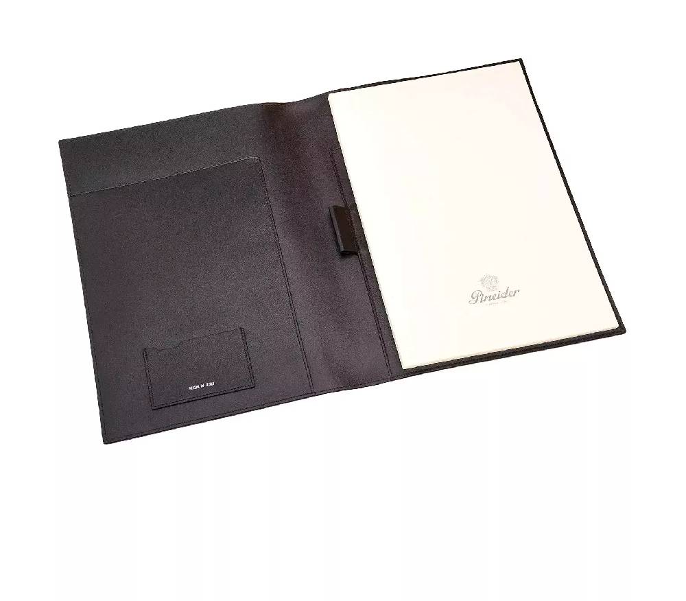 Pineider Porta Notepad con porta carte in Metro Smooth In Saldo