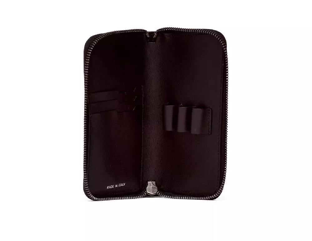 Pineider Astuccio con zip in Metro Smooth Italy