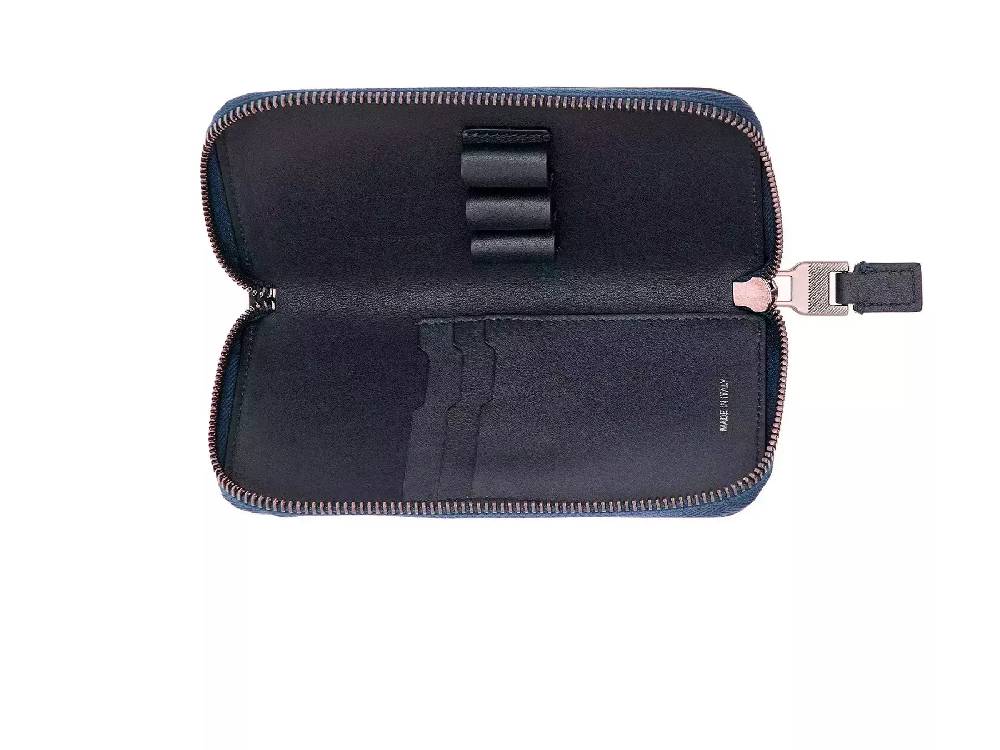Pineider Astuccio con zip in Metro Smooth Italy