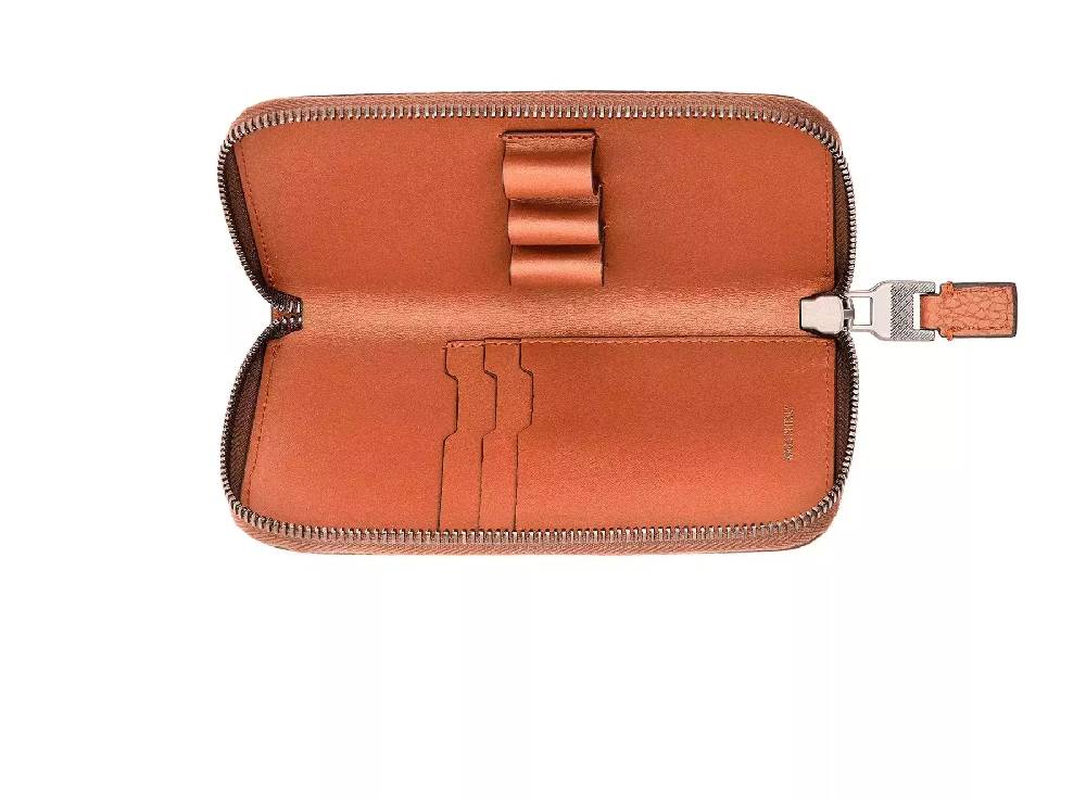Pineider Astuccio portamatite con zip in Bottalato Vendita Calda