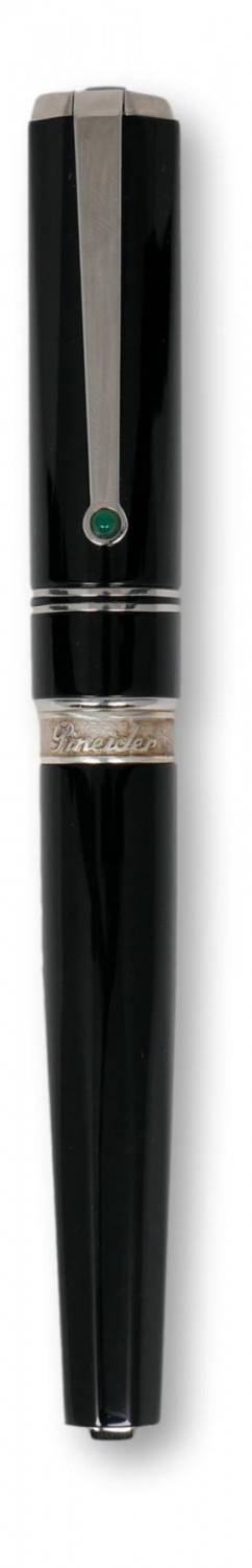 Pineider Penna stilografica collezione 1949 con dettagli in argento e logo Pineider