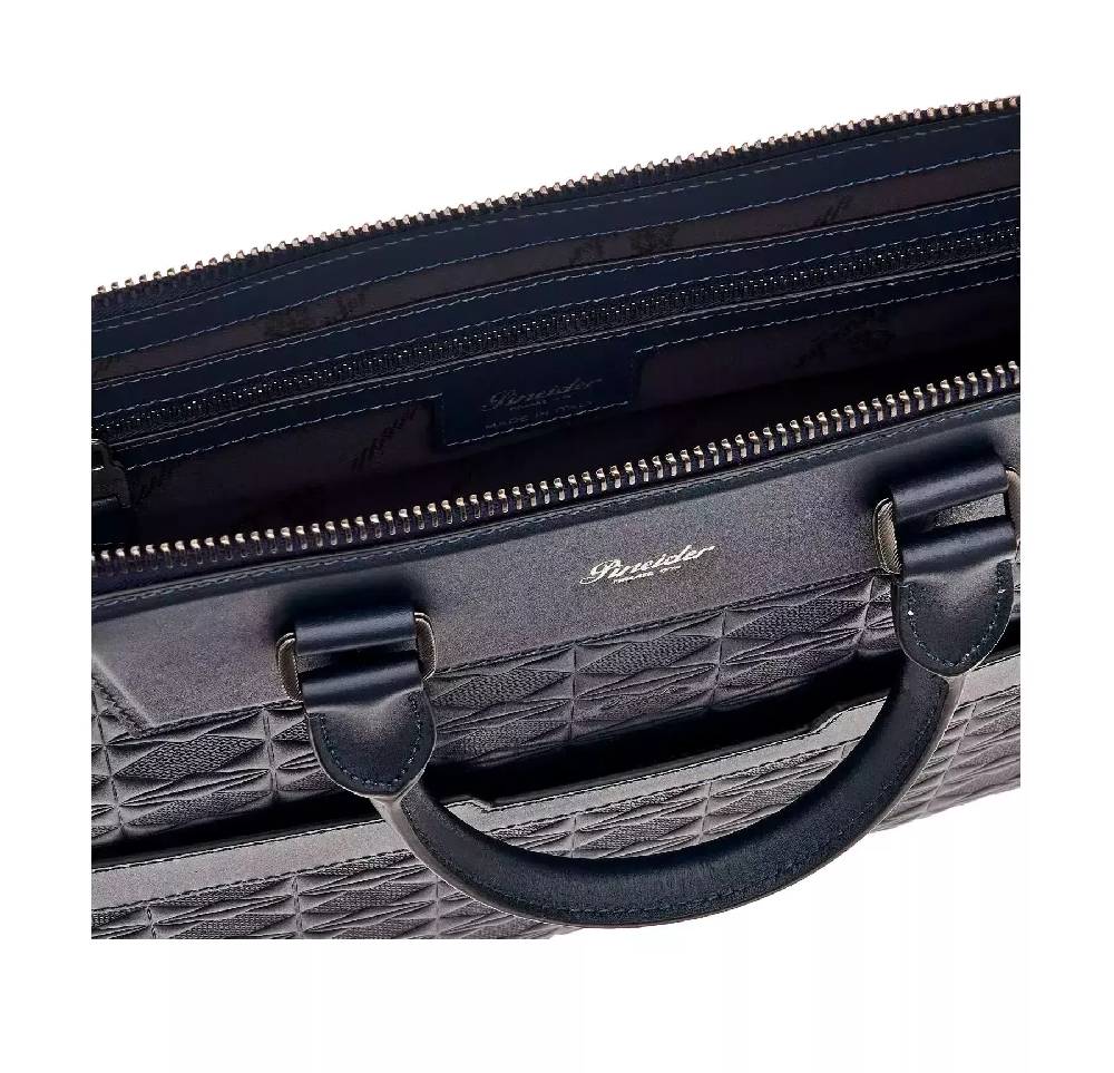 Pineider Slim Briefcase in Embossed Empress Pezzi Unici