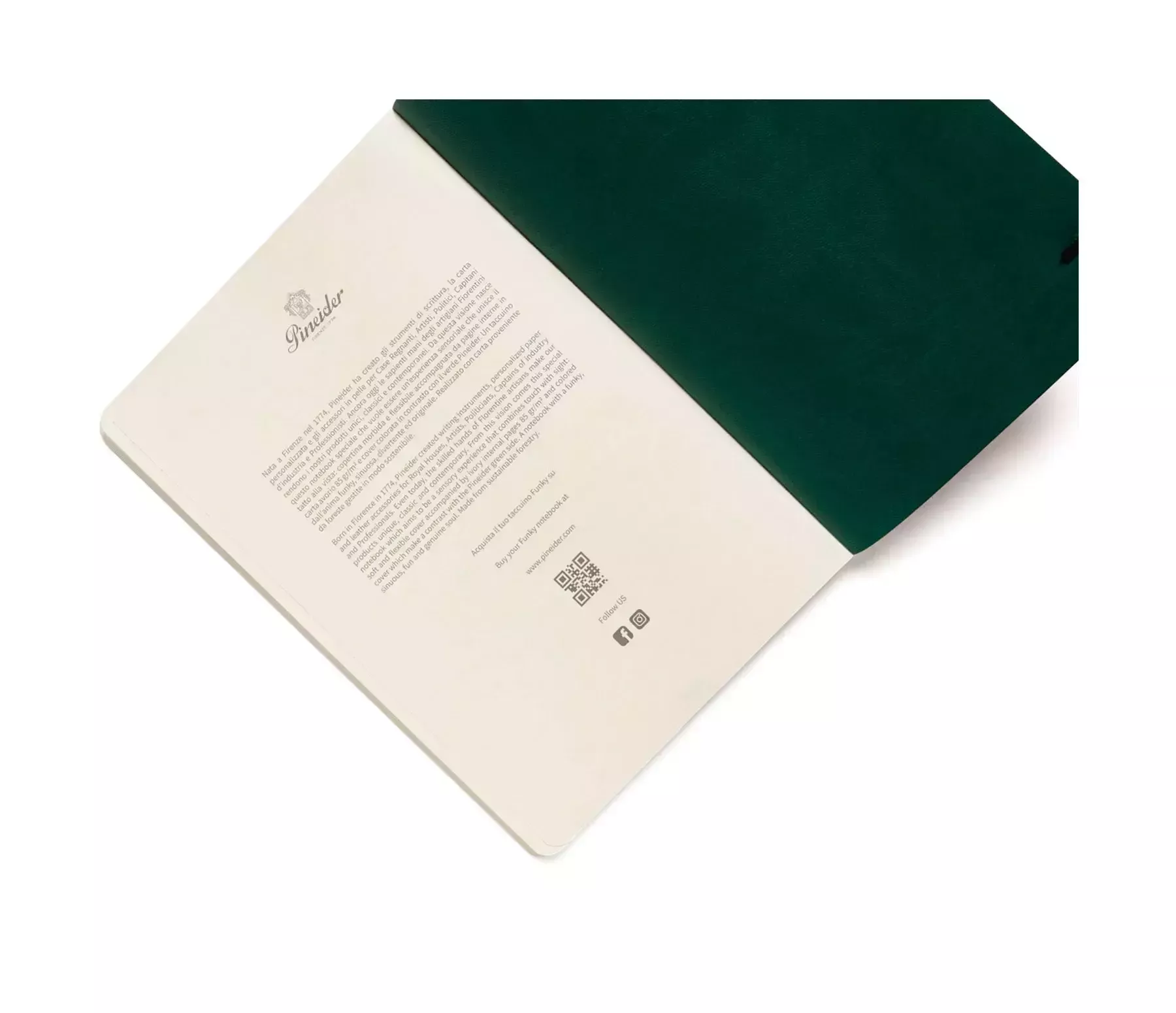 Pineider Notebook Funky Medio senza righe Vendita