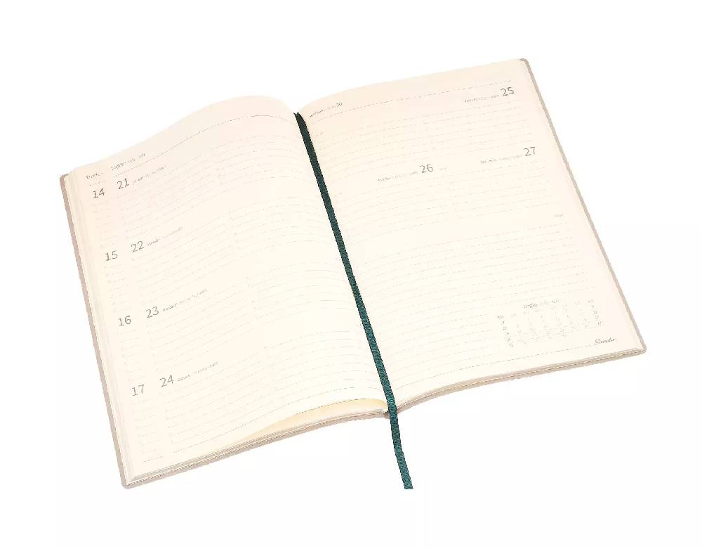 Pineider Agenda Settimanale Milano 2025 in Canvas - 17x24 cm Promozione