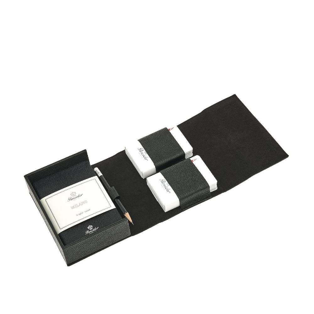 Pineider Set Carte da Gioco Burraco in pelle Moda