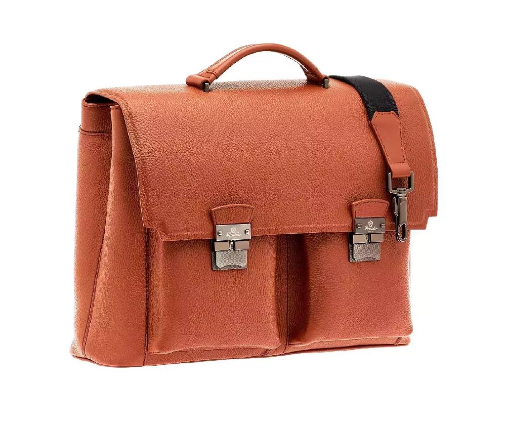 Pineider Double Briefcase in Bottalato Fino Al -60%