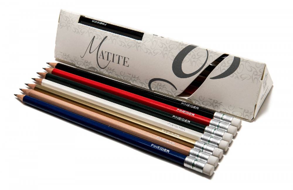 Pineider Set 14 matite in Astuccio In Vendita