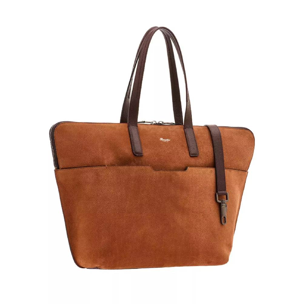 Pineider Saddle Tote Bag in Nabuk Qualità Garantita