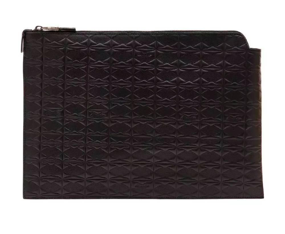 Pineider Pouch Large in Embossed Empress Economico