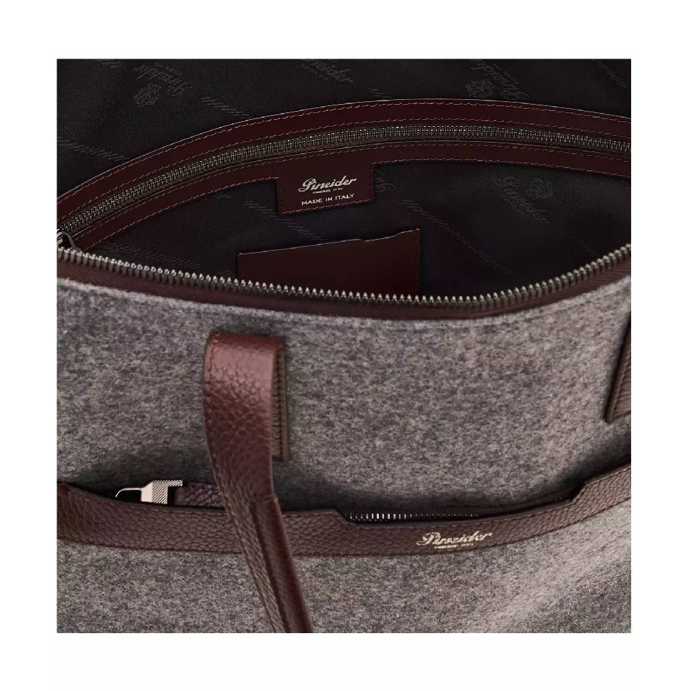 Pineider Saddle Tote Bag in Wool Vendita Calda