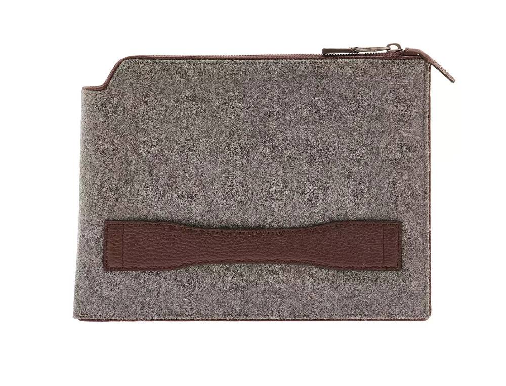 Pineider Pouch Medium in Wool Sconto
