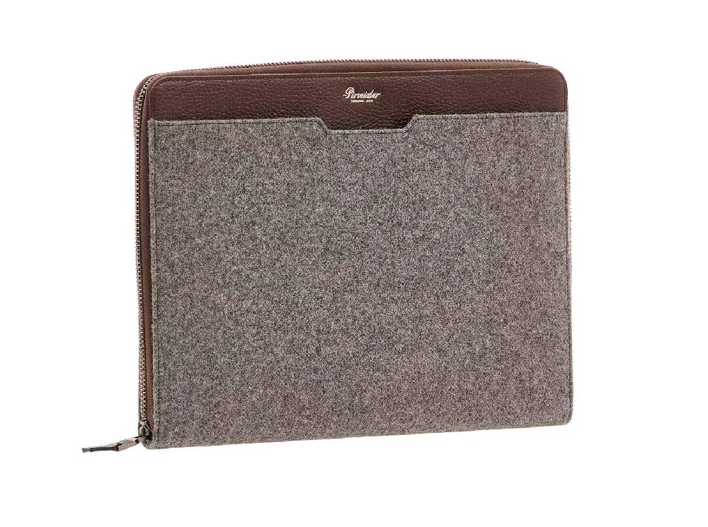 Pineider Porta ipad con zip in Wool Offerta