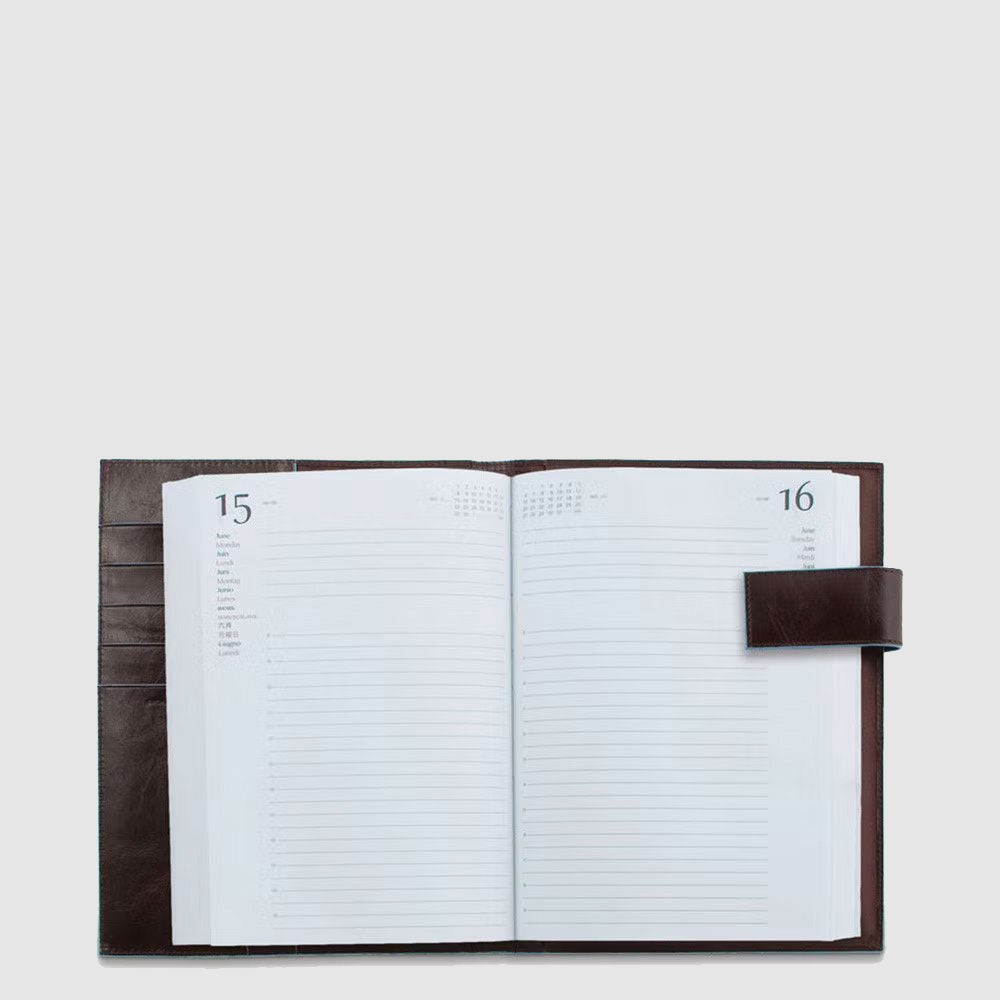Piquadro Leather daily diary with Sconto