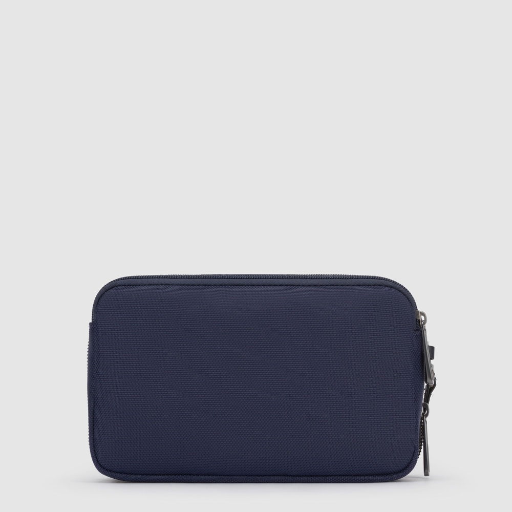 Piquadro Wrist clutch bag in recycled fabric Vendita Economica