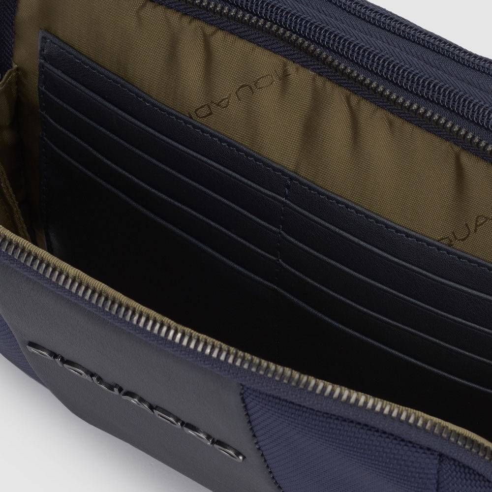 Piquadro Wrist clutch bag in recycled fabric Vendita Economica