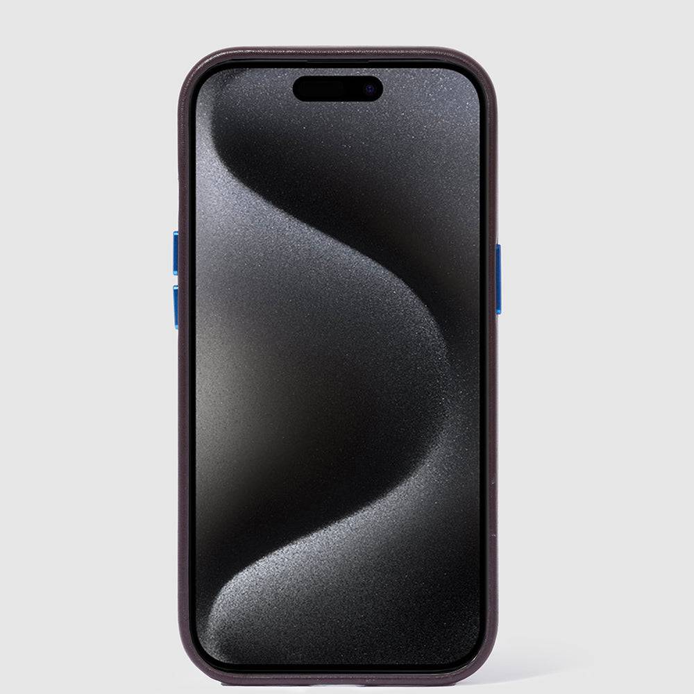 Piquadro Leather case for iPhone® 15 Pro Max 6,7” Qualità